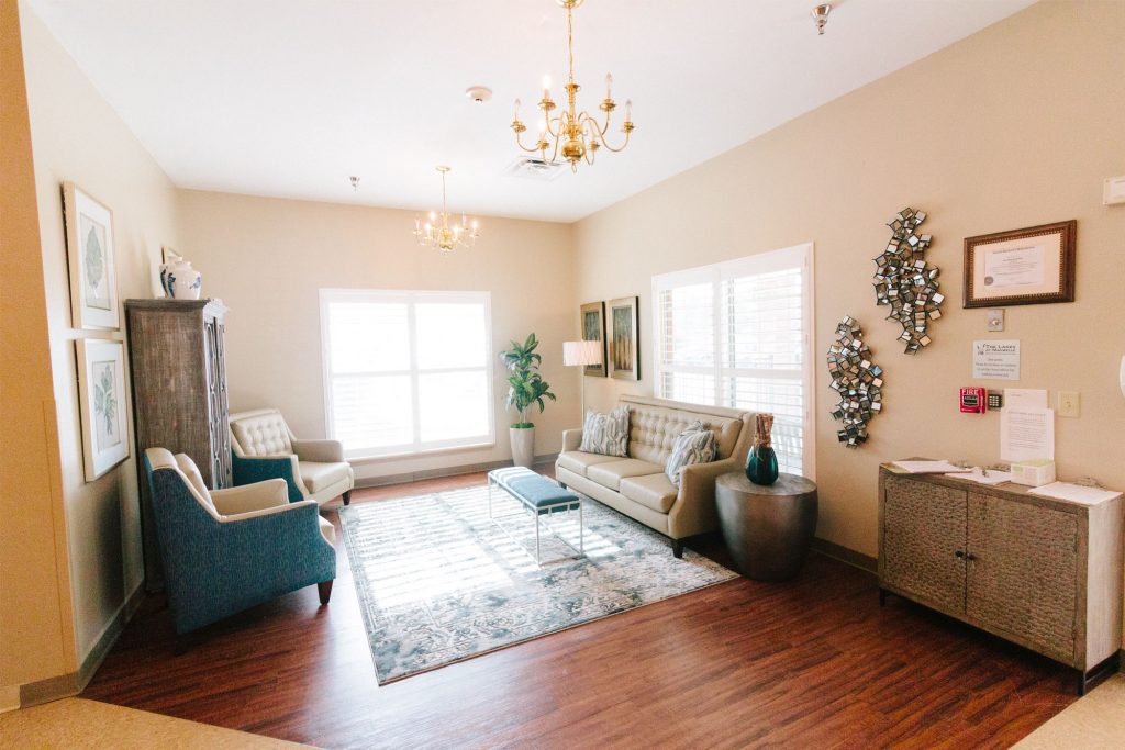 Communal living area at a skilled nursing facility