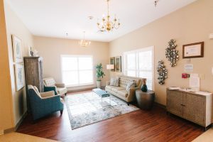 Communal living area at a skilled nursing facility